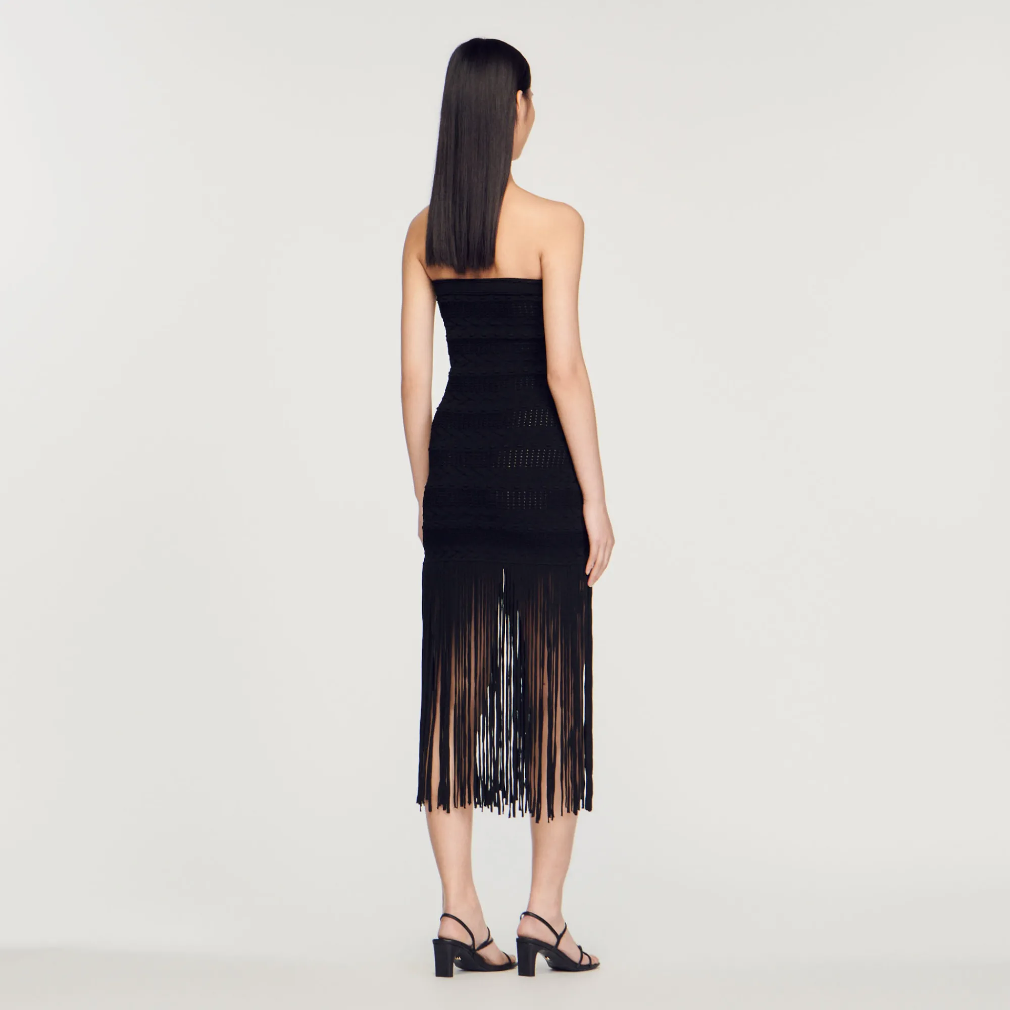 Abito Bustier Sfrangiato>Sandro Paris Sale