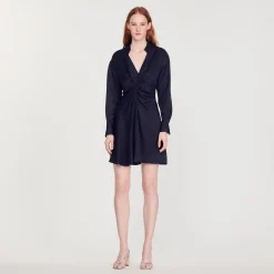 Abito Corto A Maniche Lunghe>Sandro Paris Store