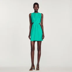 Abito Corto Con Aperture>Sandro Paris Online