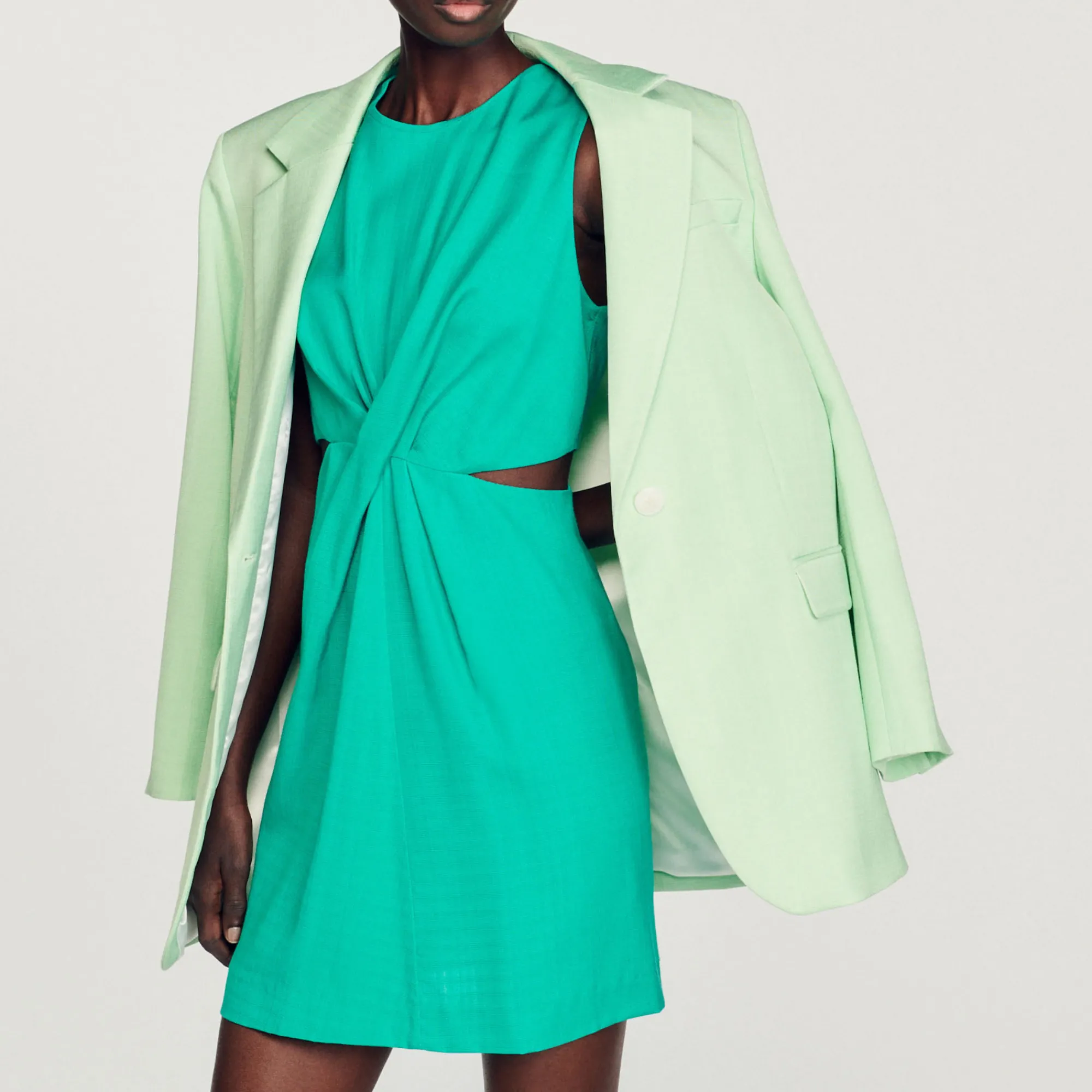 Abito Corto Con Aperture>Sandro Paris Online