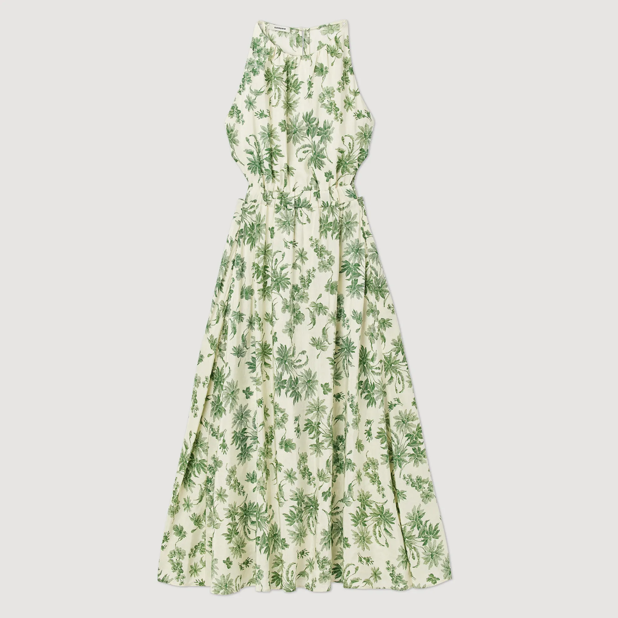 Abito Lungo Con Stampa Floreale>Sandro Paris Cheap