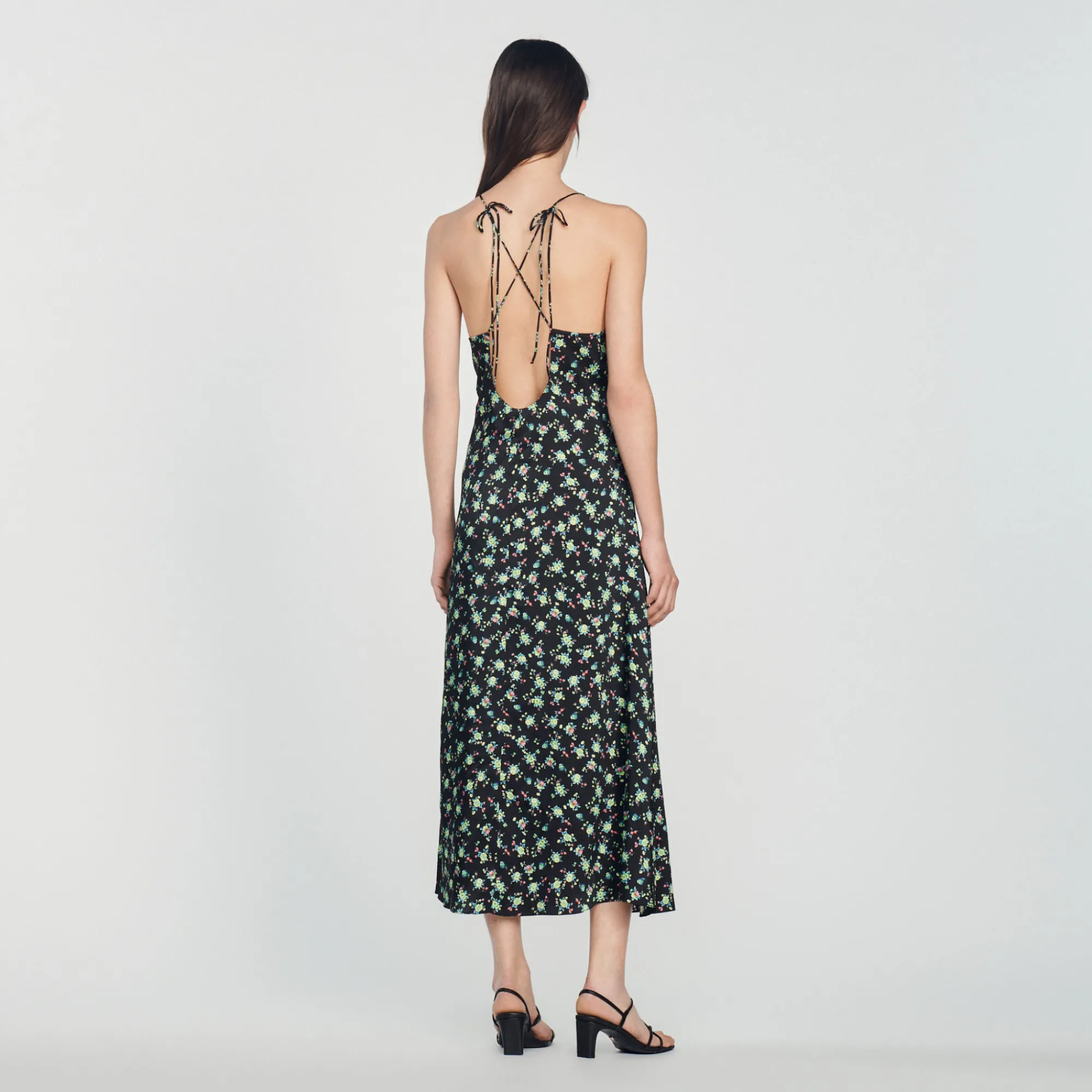 Abito Lungo Con Stampa Floreale>Sandro Paris Sale