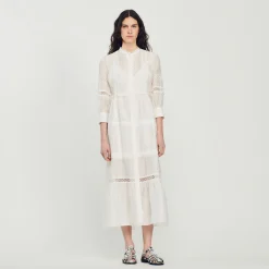 Abito Lungo In Pizzo>Sandro Paris Online