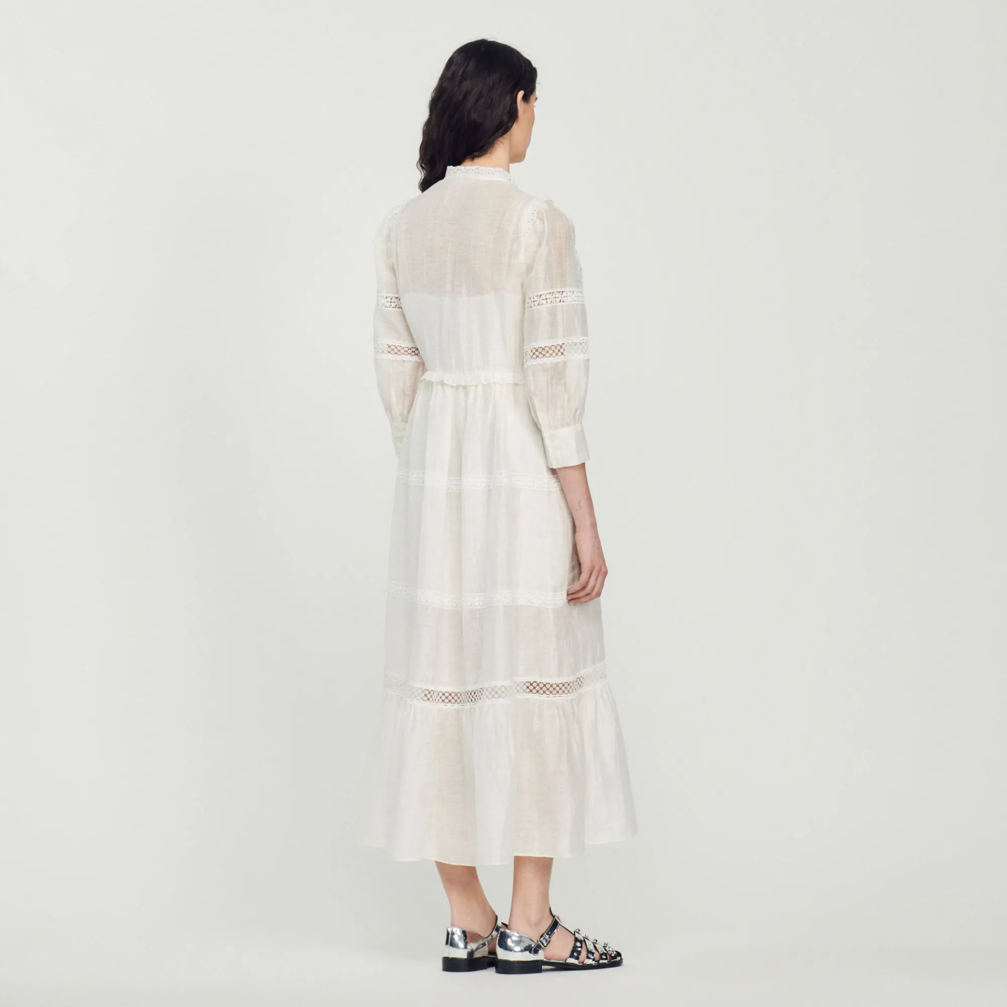Abito Lungo In Pizzo>Sandro Paris Online