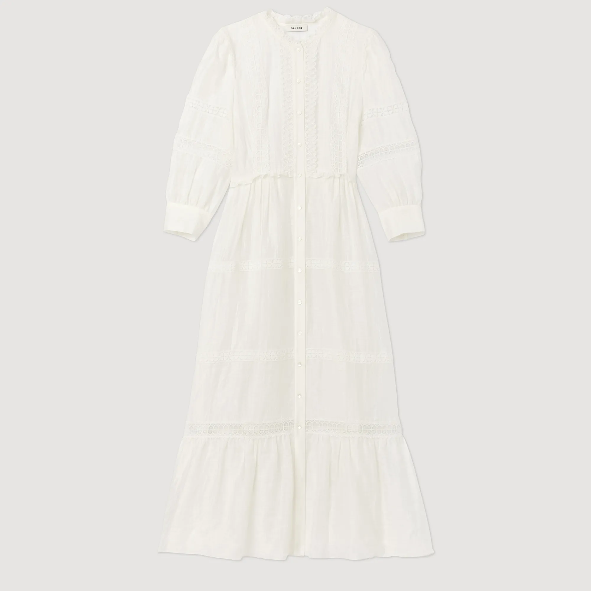 Abito Lungo In Pizzo>Sandro Paris Online