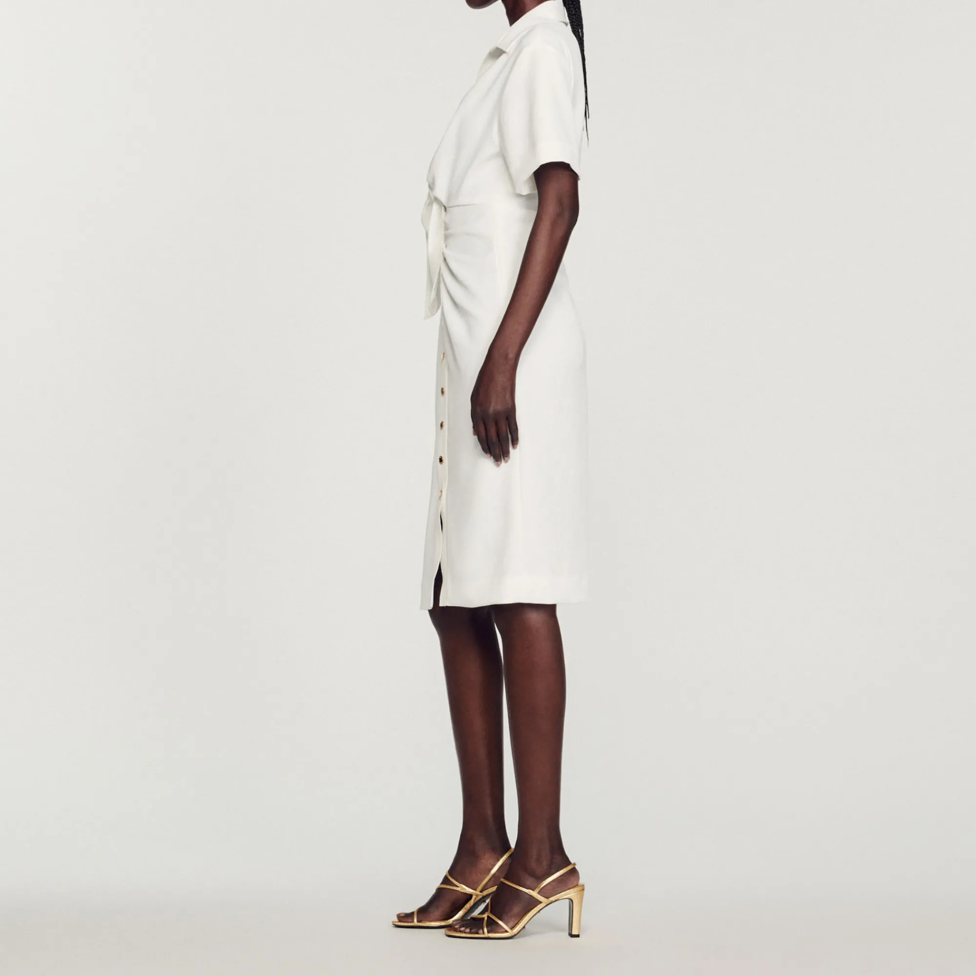 Abito Midi Con Bottoni>Sandro Paris Sale