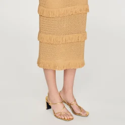 Abito Midi In Maglia><noscript><img width=