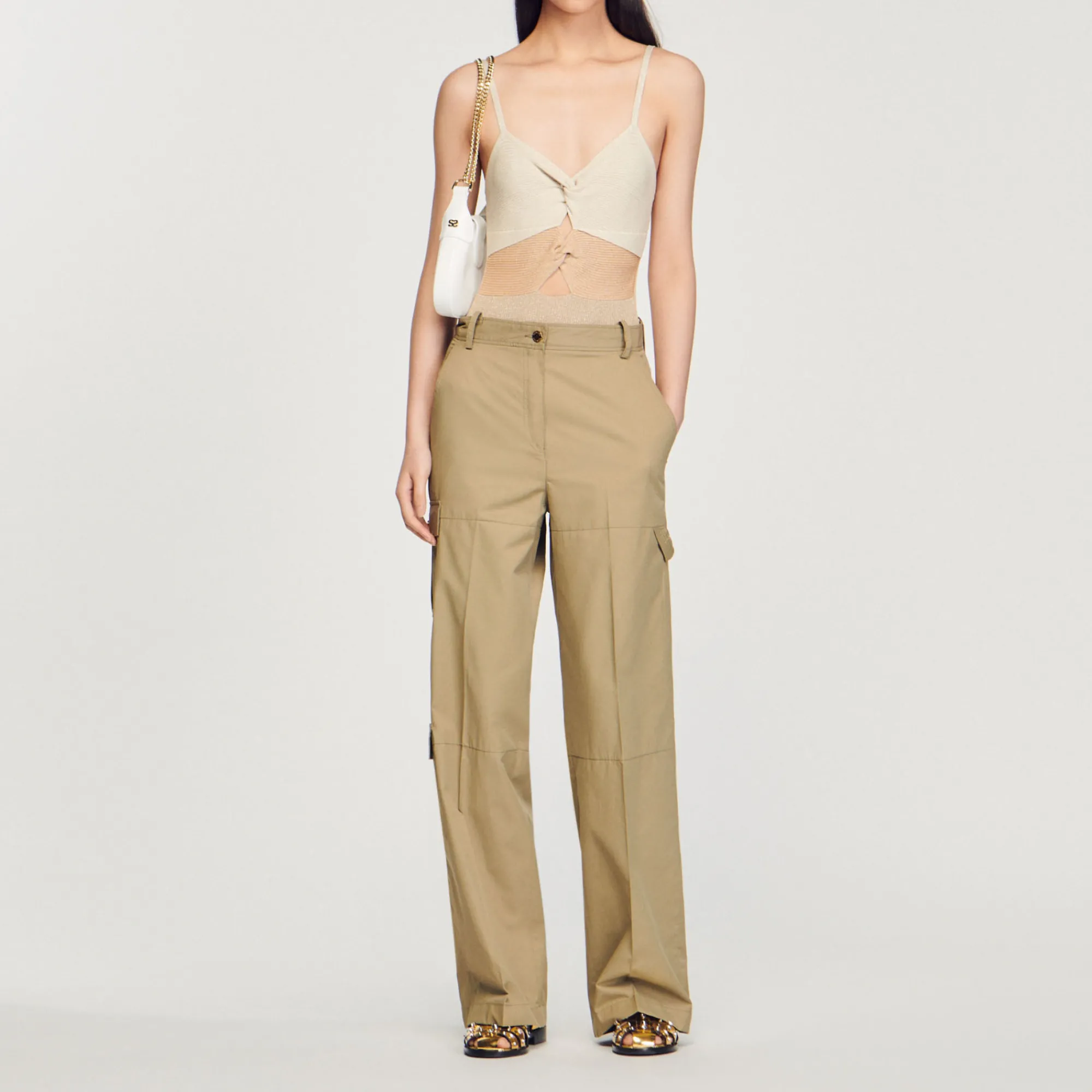 Body In Maglia Metallizzata>Sandro Paris Best Sale