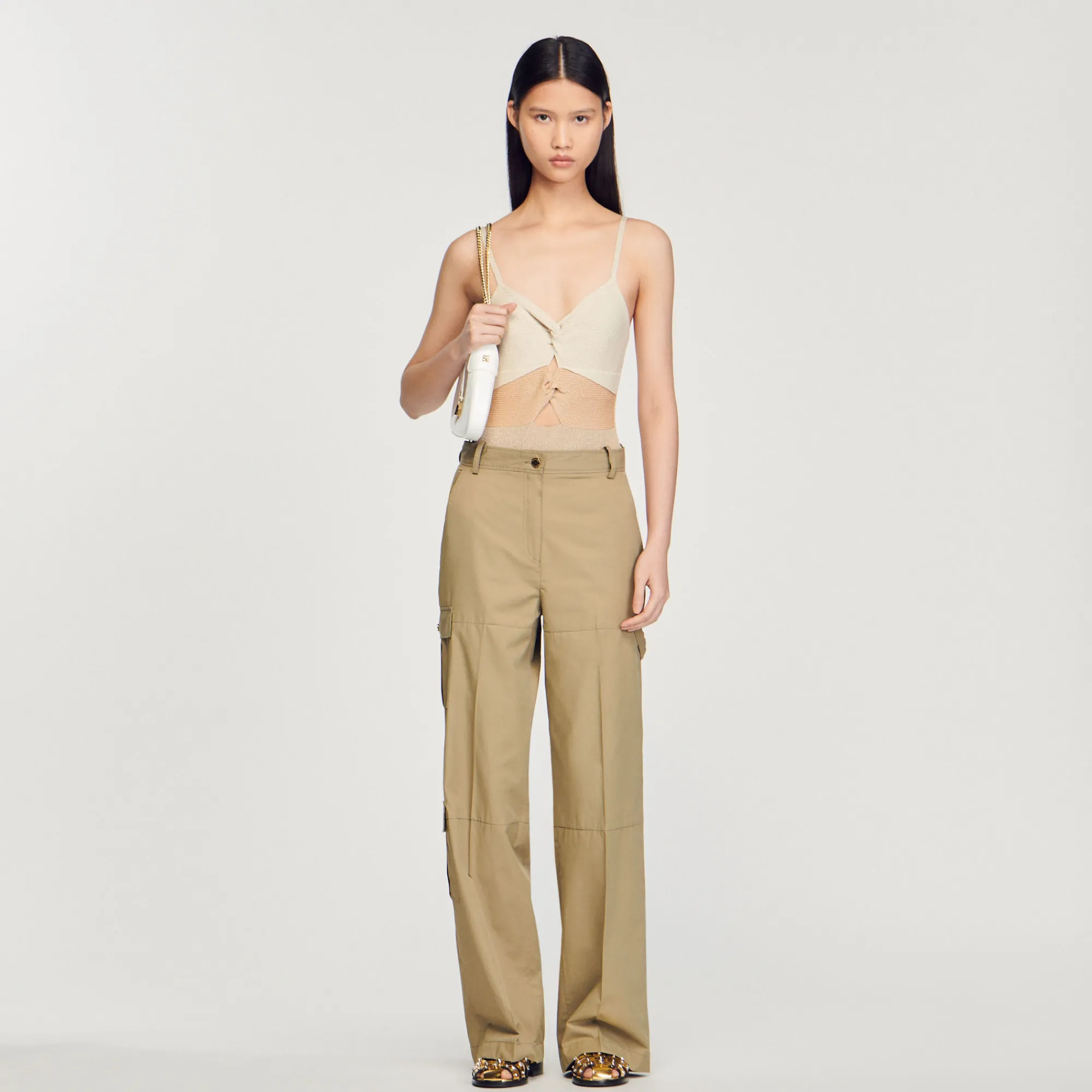 Body In Maglia Metallizzata>Sandro Paris Best Sale