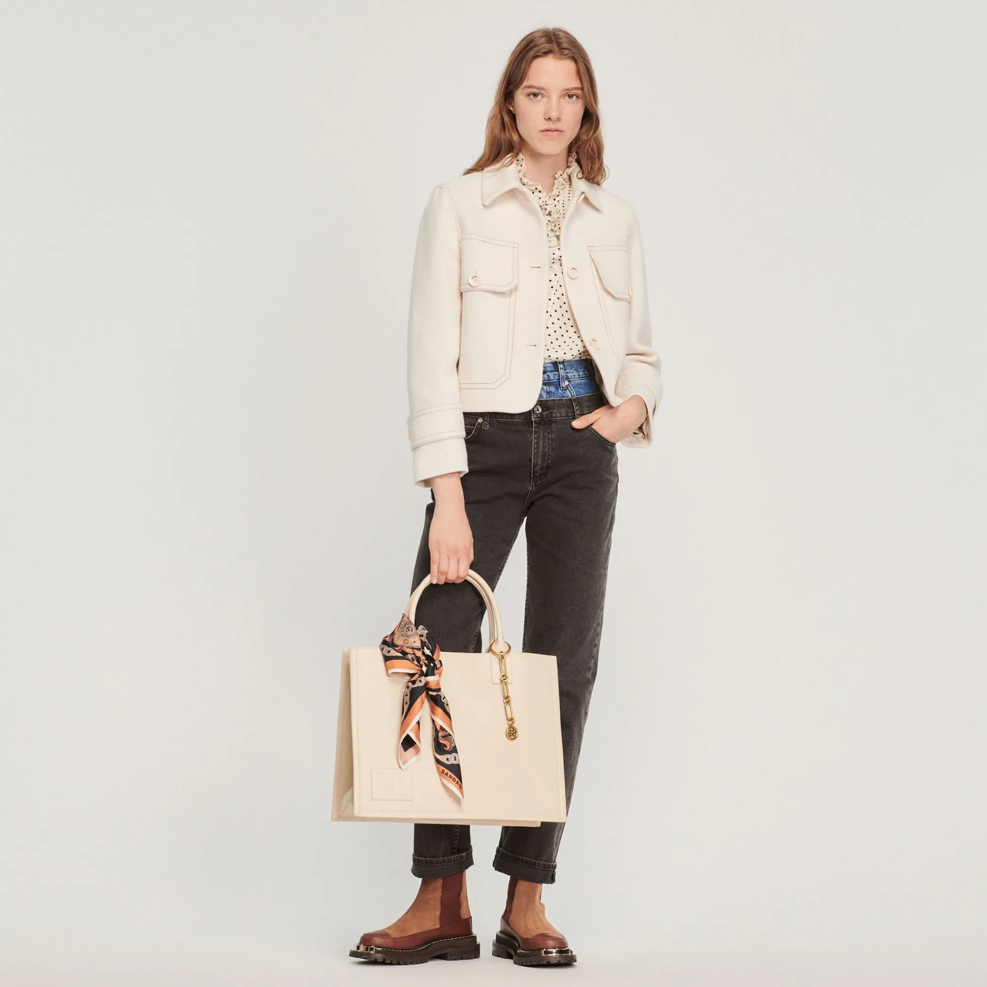 Borsa Shopping In Pelle Certificata>Sandro Paris New