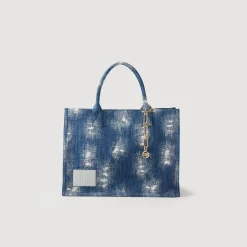 Borsa Shopping Kasbah In Denim>Sandro Paris Outlet