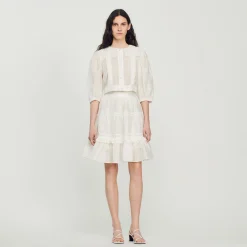 Camicia Con Colletto In Pizzo>Sandro Paris Clearance