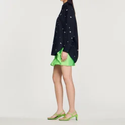 Camicia Con Strass Ricamati A Mano><noscript><img width=