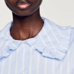 Camicia Corta Con Ampio Colletto><noscript><img width=