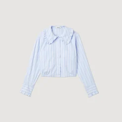 Camicia Corta Con Ampio Colletto><noscript><img width=