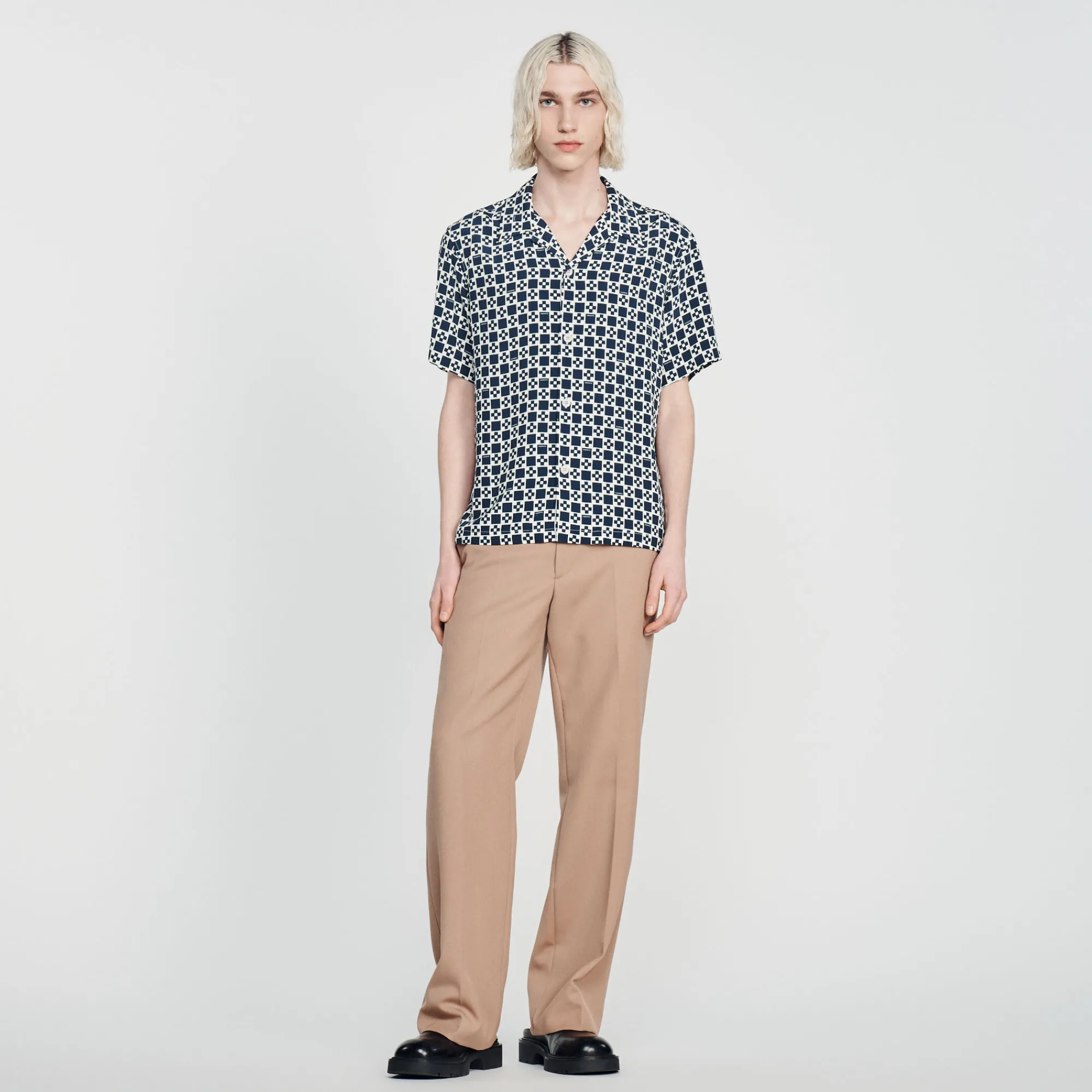 Camicia Fluida A Maniche Corte>Sandro Paris Sale