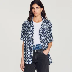 Camicia Fluida A Maniche Corte><noscript><img width=