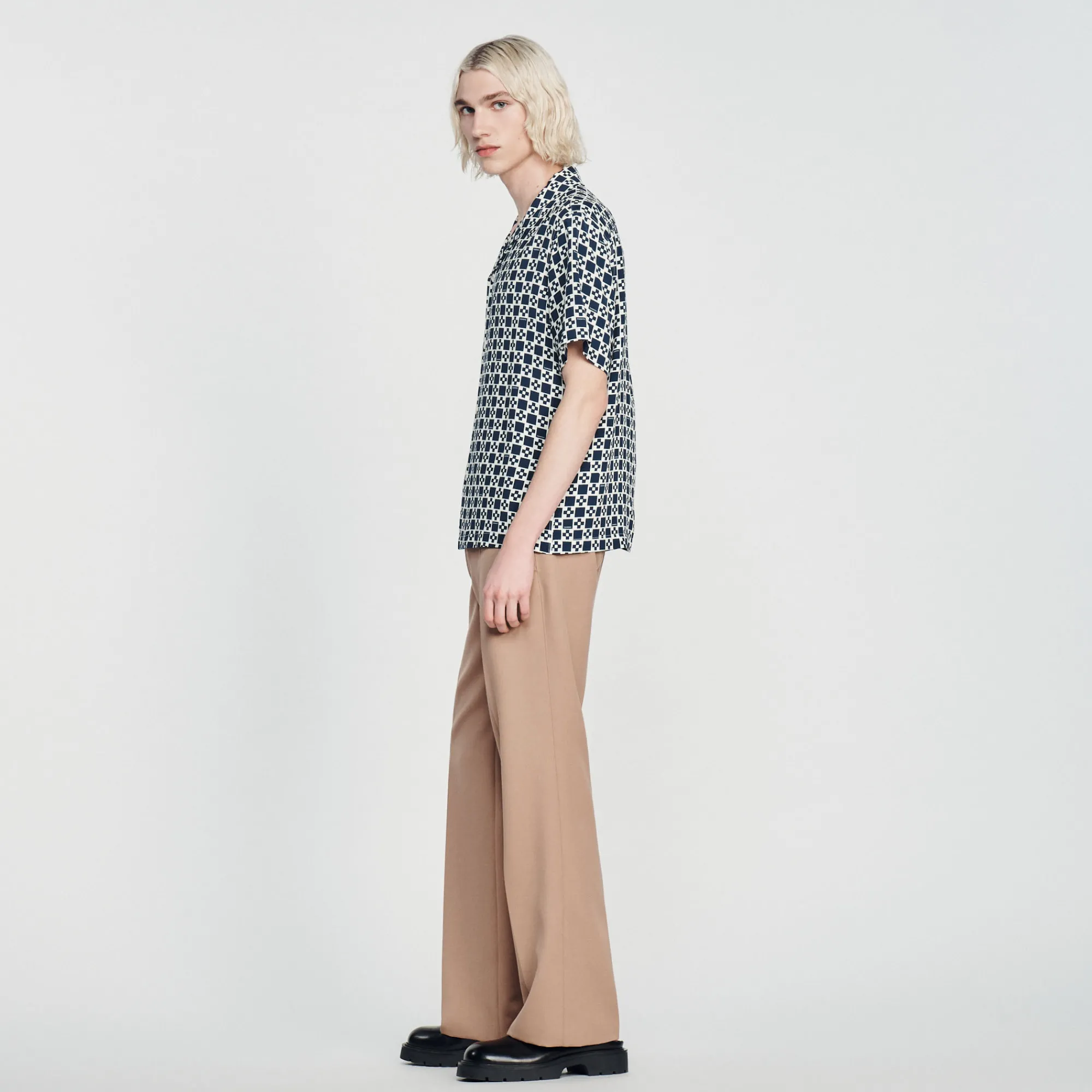 Camicia Fluida A Maniche Corte>Sandro Paris Sale