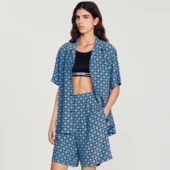 Camicia Fluida A Maniche Corte><noscript><img width=