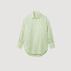 Camicia Oversize A Righe><noscript><img width=