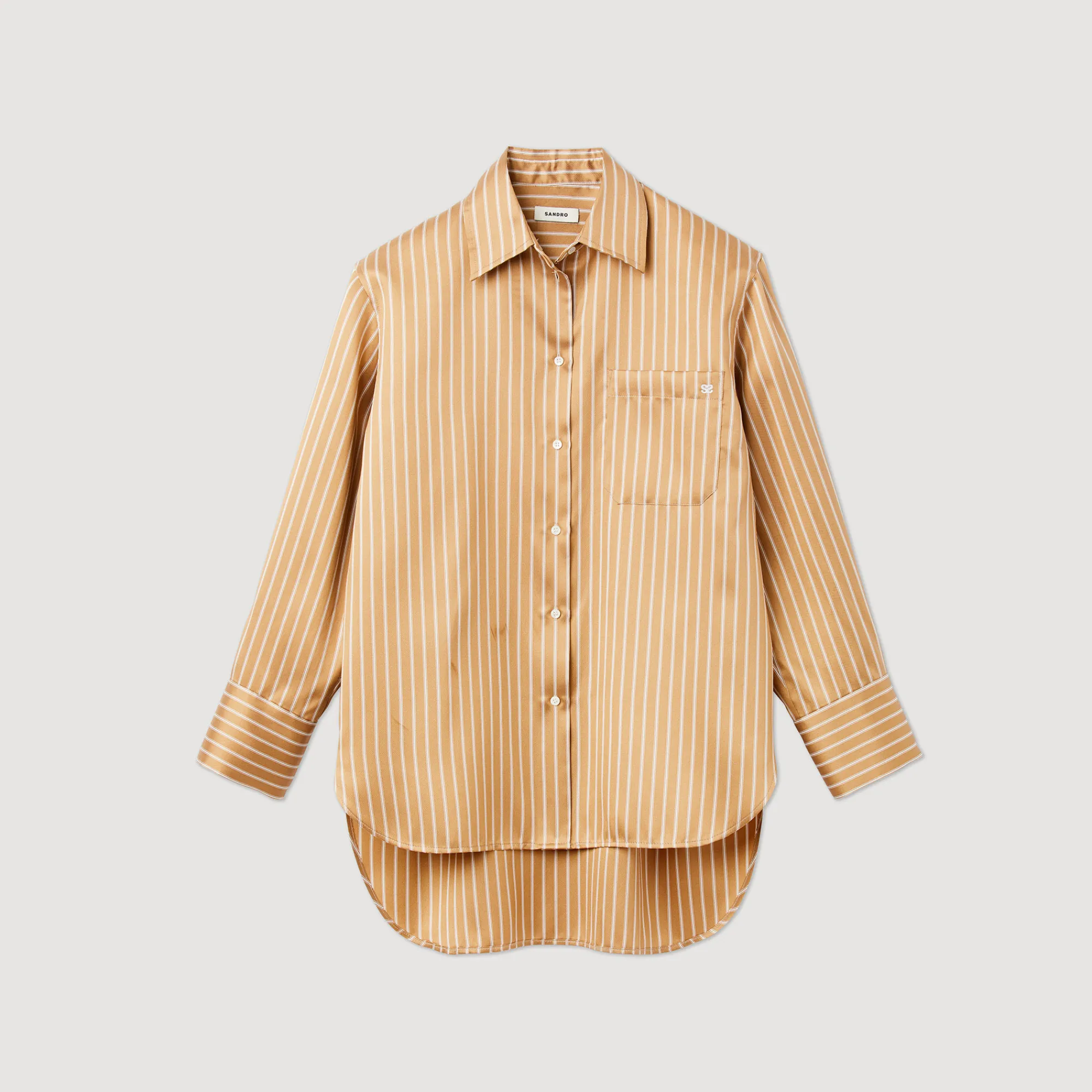 Camicia Oversize A Righe>Sandro Paris Shop