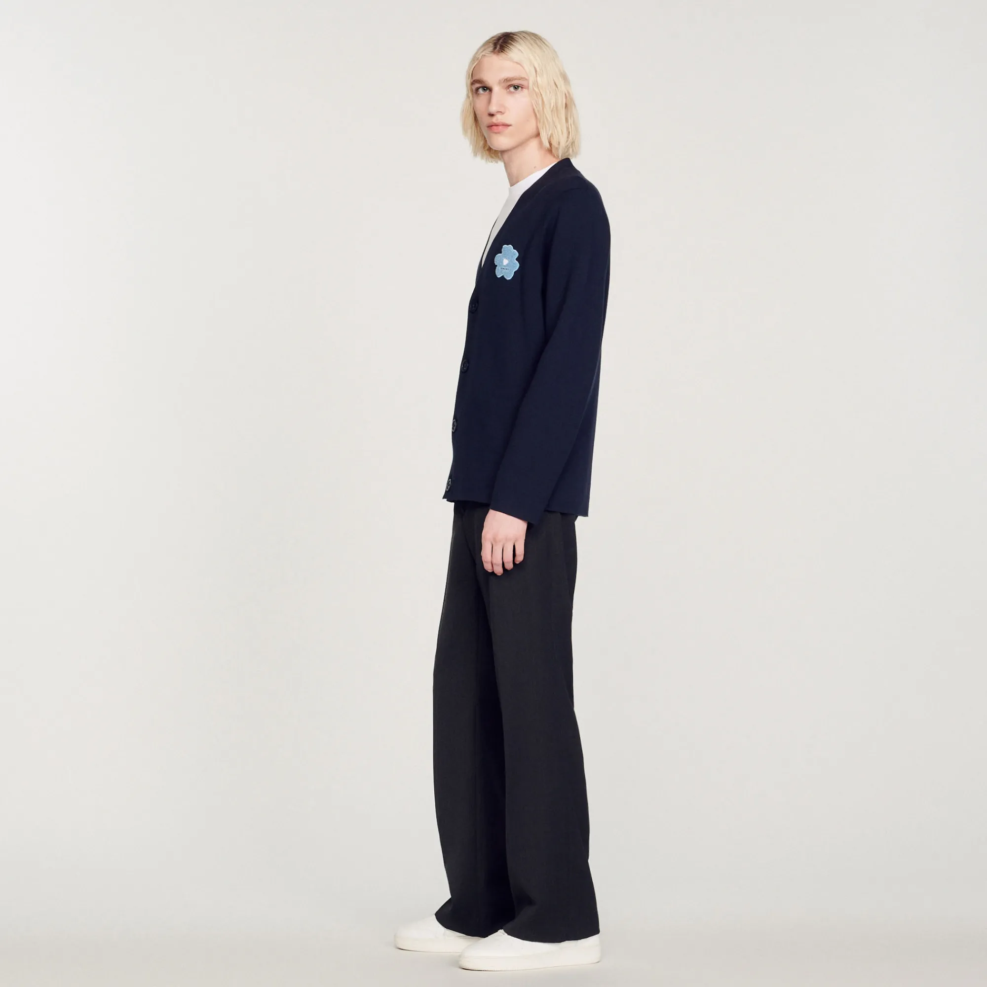 Cardigan Con Applicazione Floreale>Sandro Paris Cheap