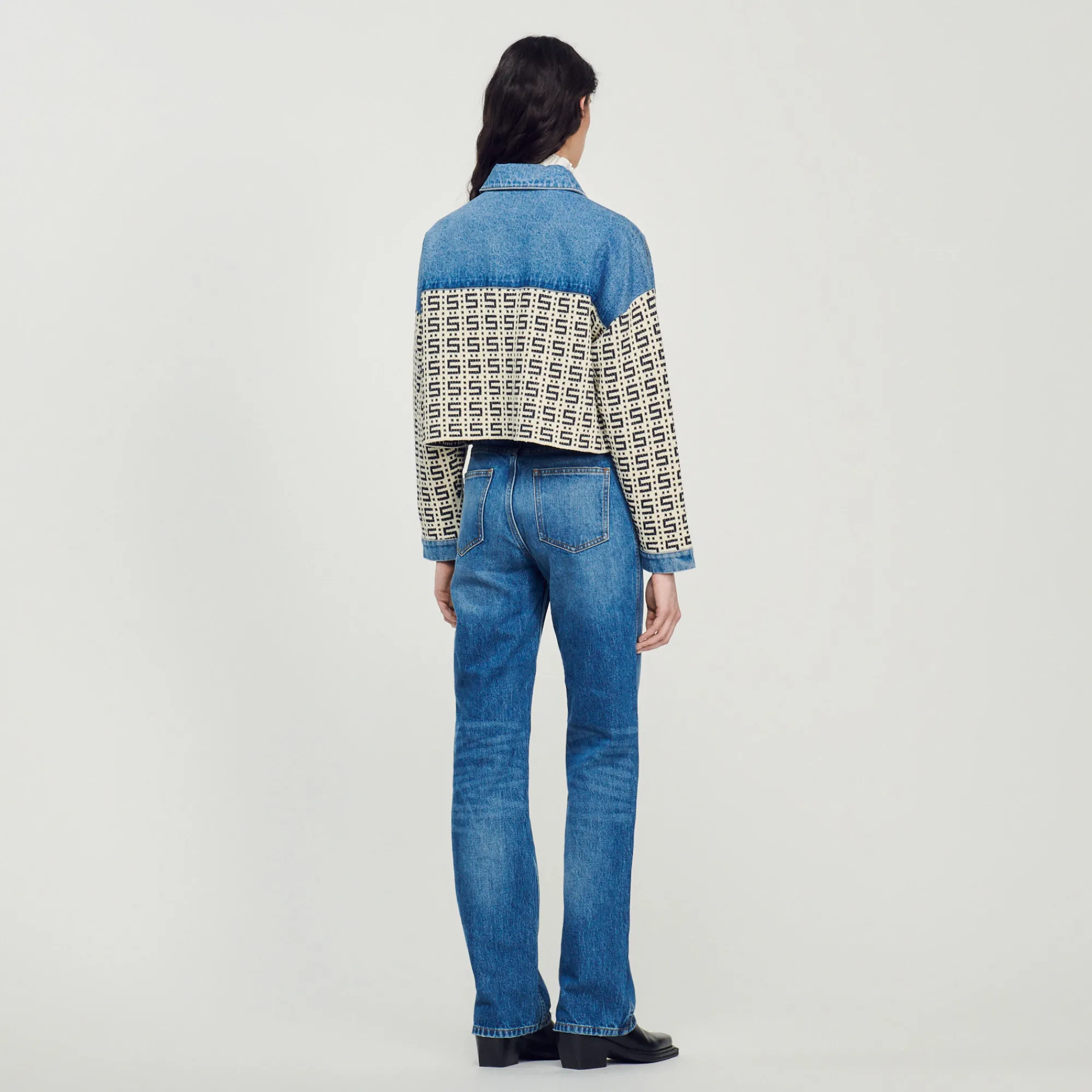 Cardigan-Cappotto Corto In Denim>Sandro Paris Best Sale