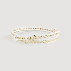 Cintura Doppia In Pelle Con Occhielli>Sandro Paris Outlet