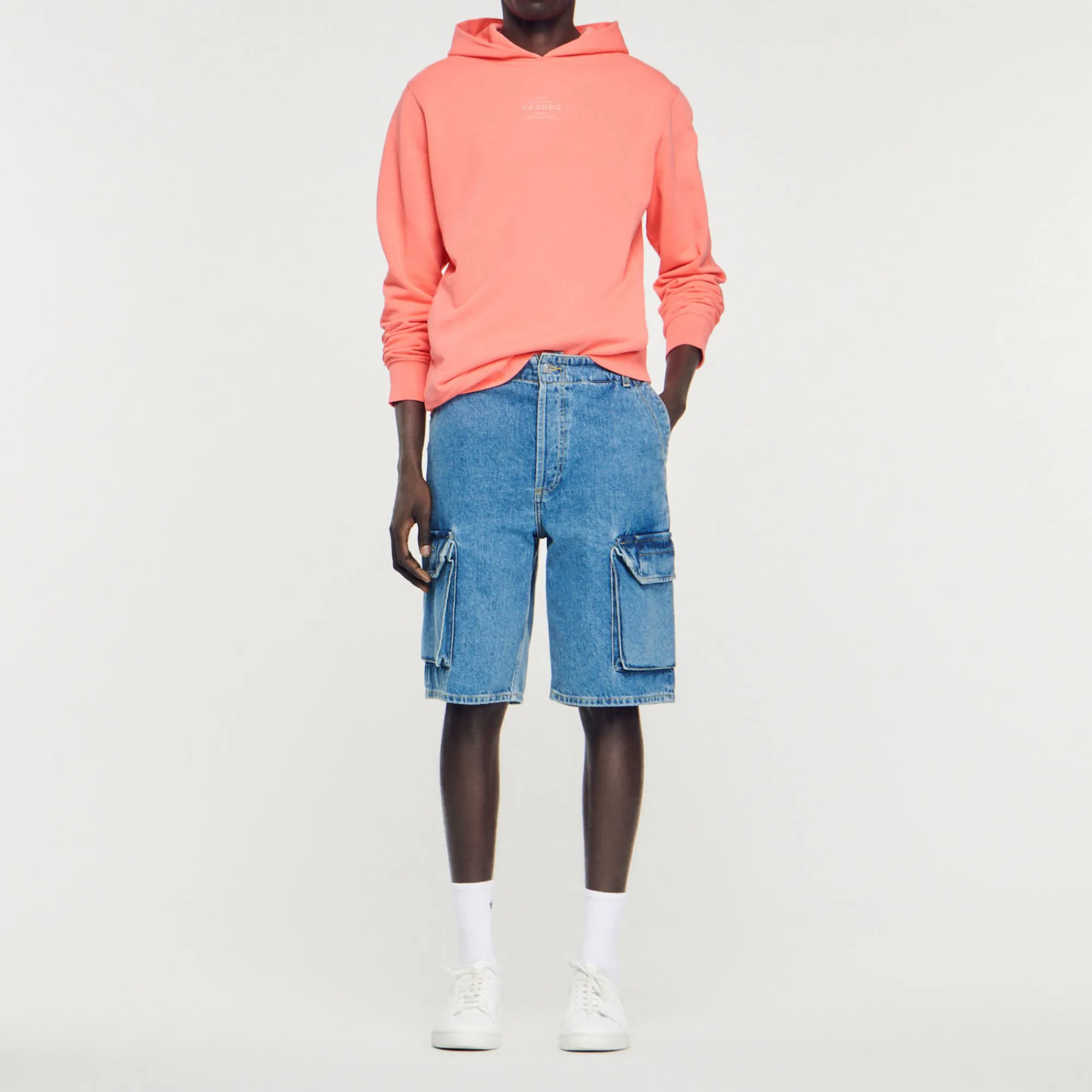 Felpa Con Cappuccio E Logo In Gomma>Sandro Paris Online