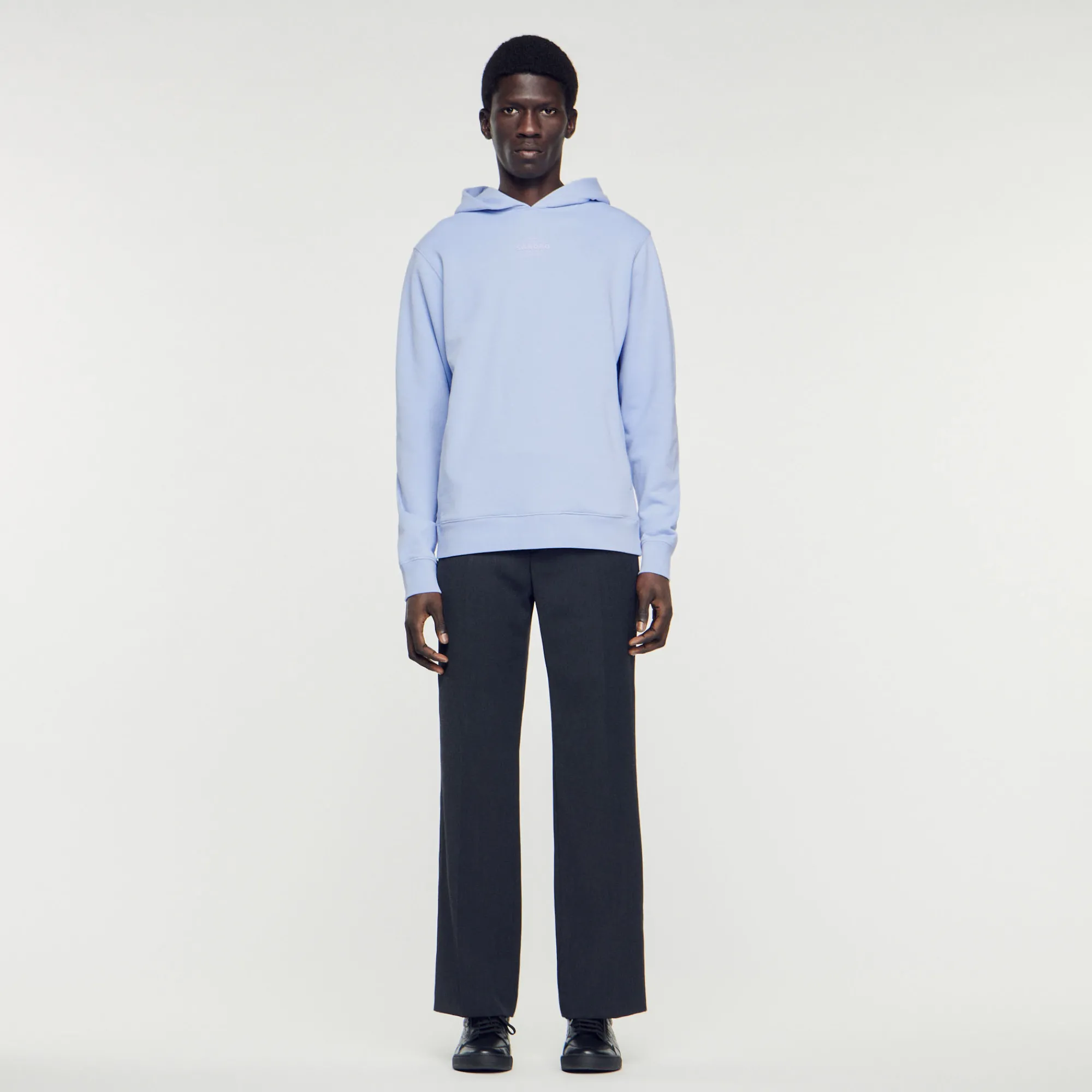 Felpa Con Cappuccio E Logo In Gomma>Sandro Paris Discount