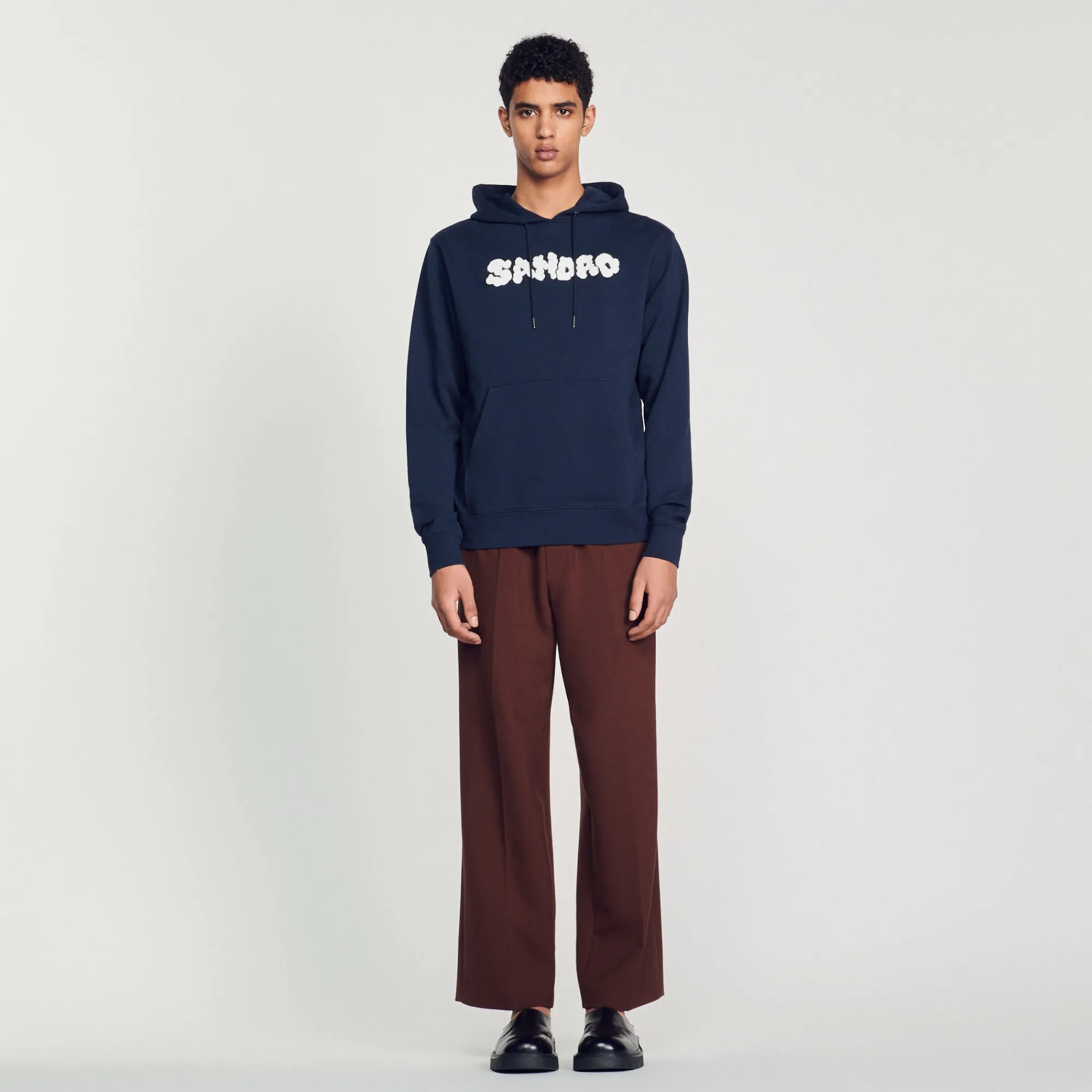Felpa Con Cappuccio E Ricamo Sandro>Sandro Paris Cheap