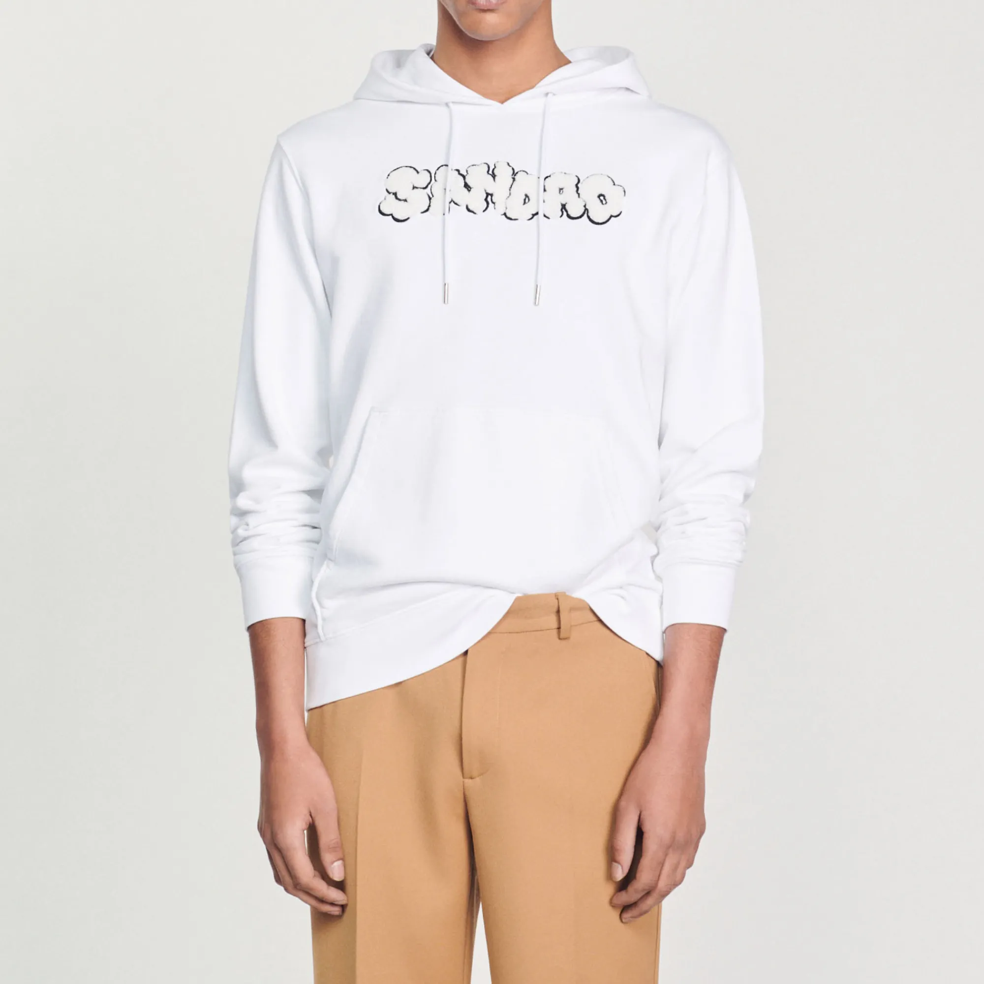 Felpa Con Cappuccio E Ricamo Sandro>Sandro Paris Hot
