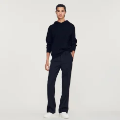 Felpa Con Cappuccio In Maglia>Sandro Paris Store