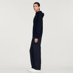 Felpa Con Cappuccio In Maglia><noscript><img width=
