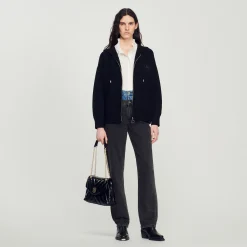 Felpa Con Zip Oversize>Sandro Paris Cheap