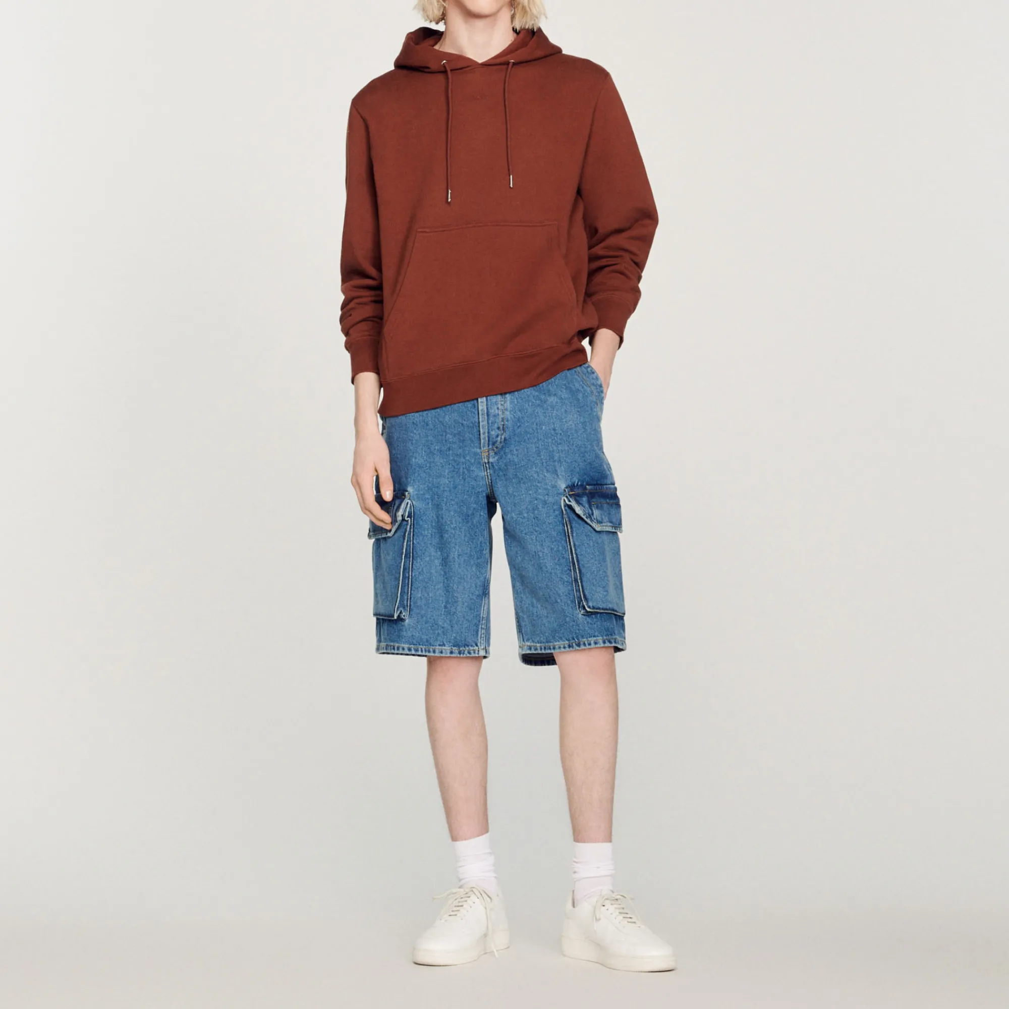 Felpa Uomo Ricamata In Cotone Biologico>Sandro Paris Fashion