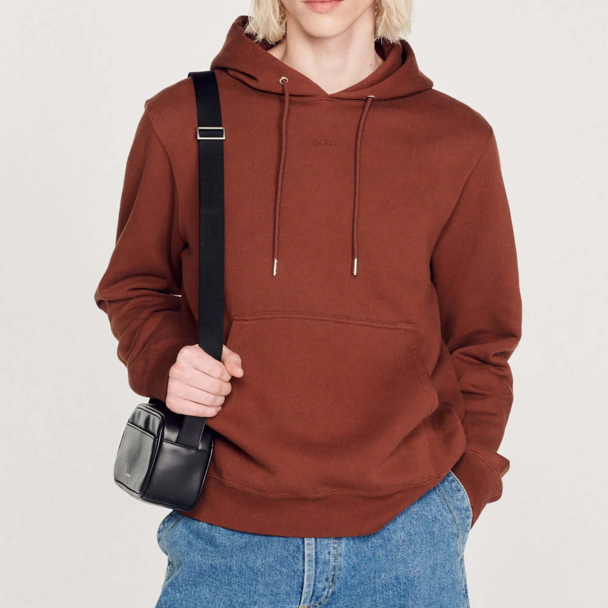 Felpa Uomo Ricamata In Cotone Biologico>Sandro Paris Fashion