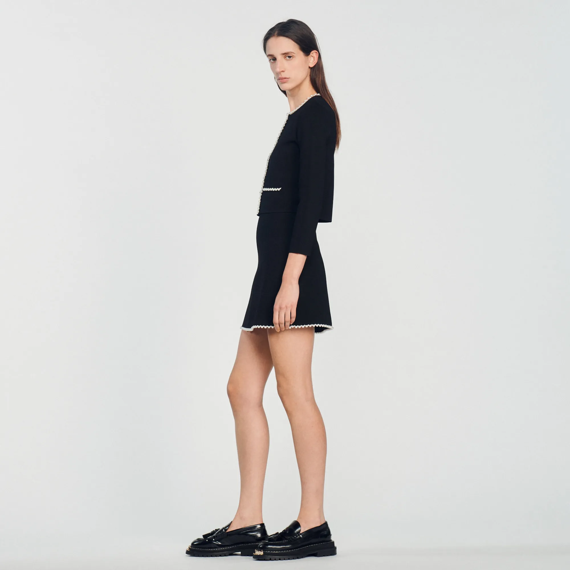 Giacca Ornata Da Perle>Sandro Paris Shop
