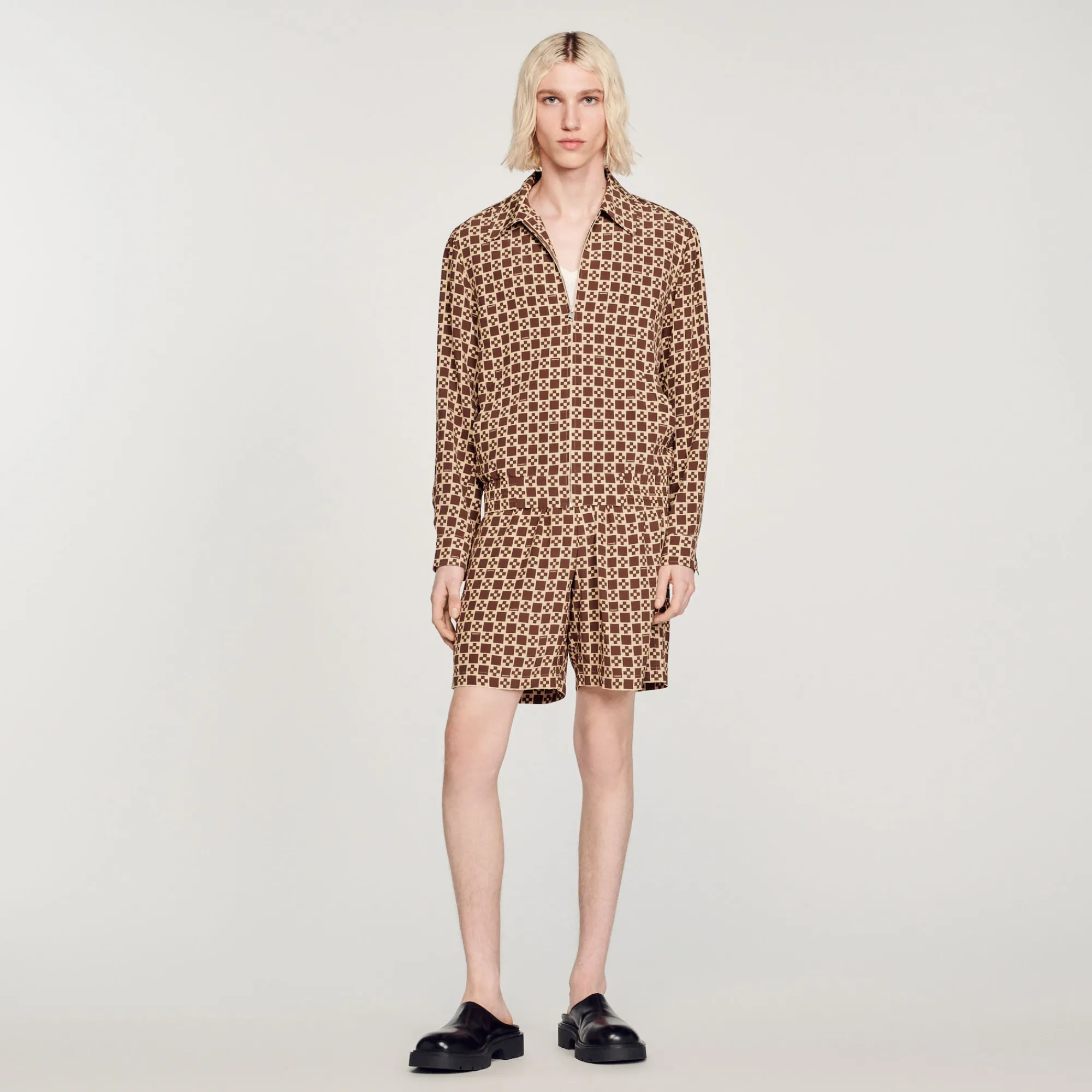 Giubbotto Con Stampa Square Cross>Sandro Paris Sale