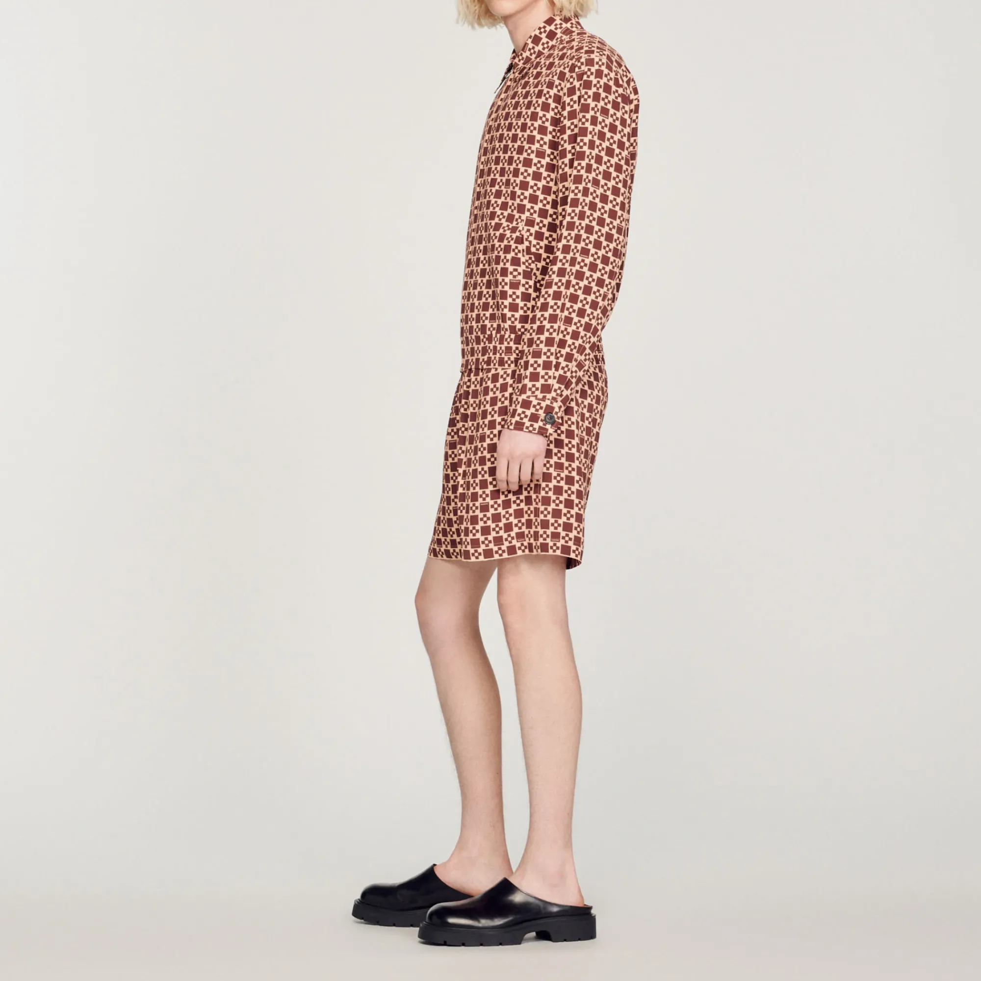 Giubbotto Con Stampa Square Cross>Sandro Paris Sale