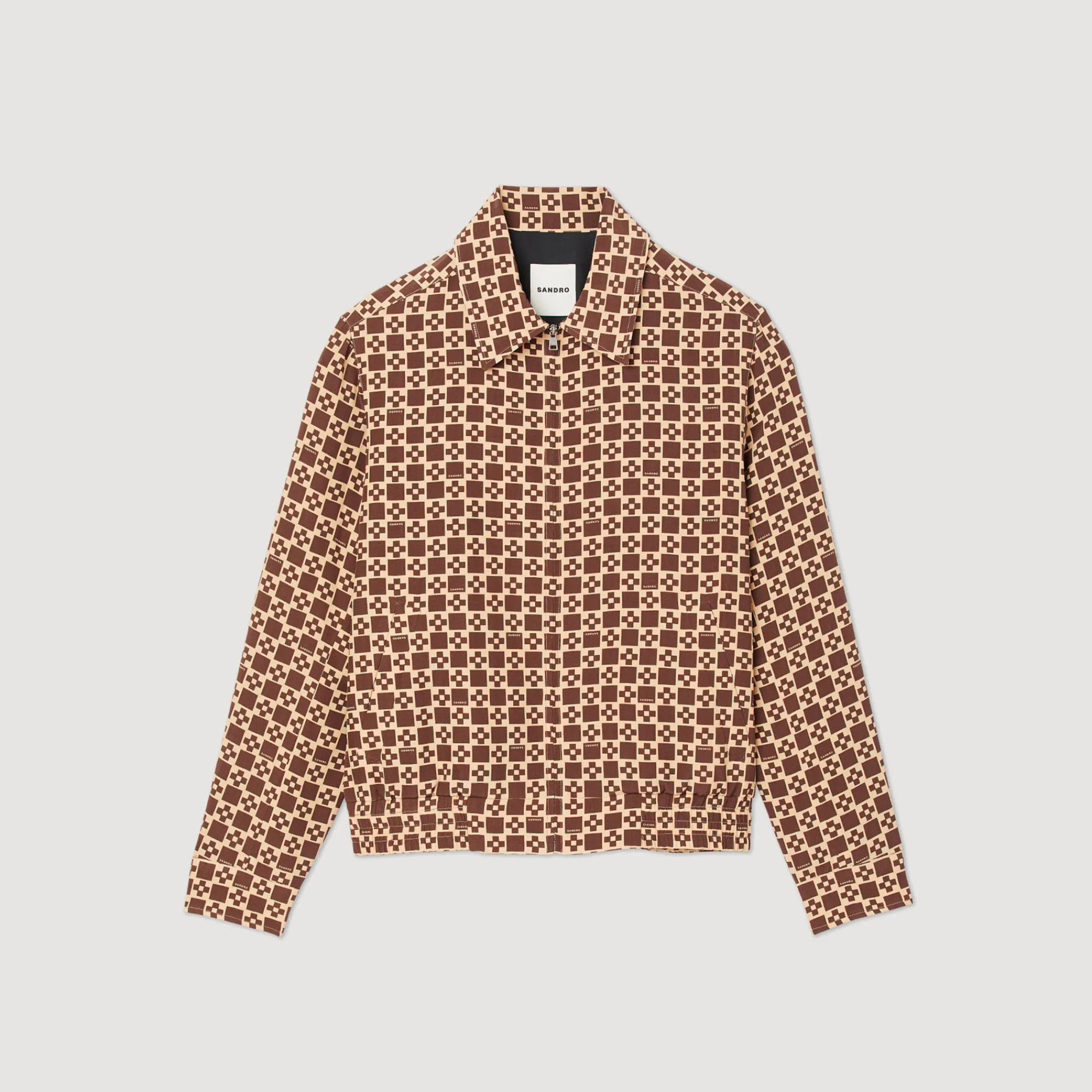 Giubbotto Con Stampa Square Cross>Sandro Paris Sale