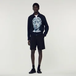 Giubbotto Con Statua Stampata>Sandro Paris Store