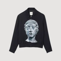 Giubbotto Con Statua Stampata><noscript><img width=