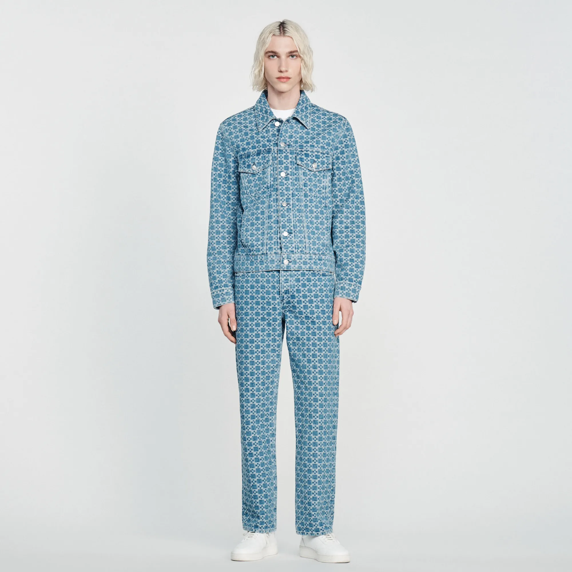 Giubbotto In Denim Square Cross>Sandro Paris Outlet