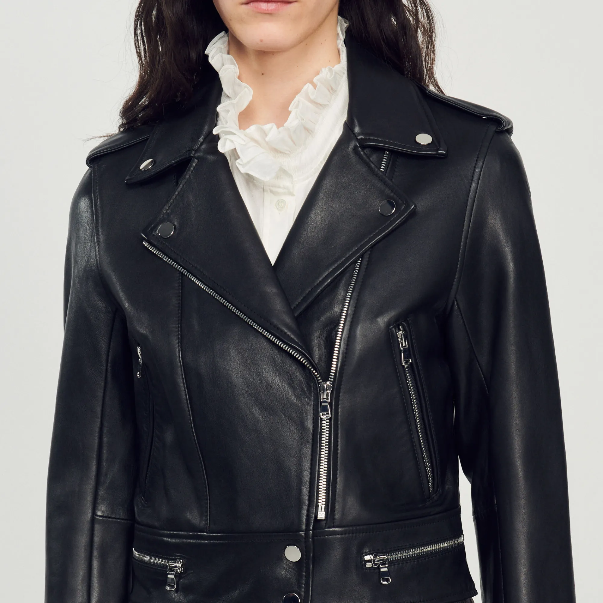 Giubbotto In Pelle>Sandro Paris Cheap