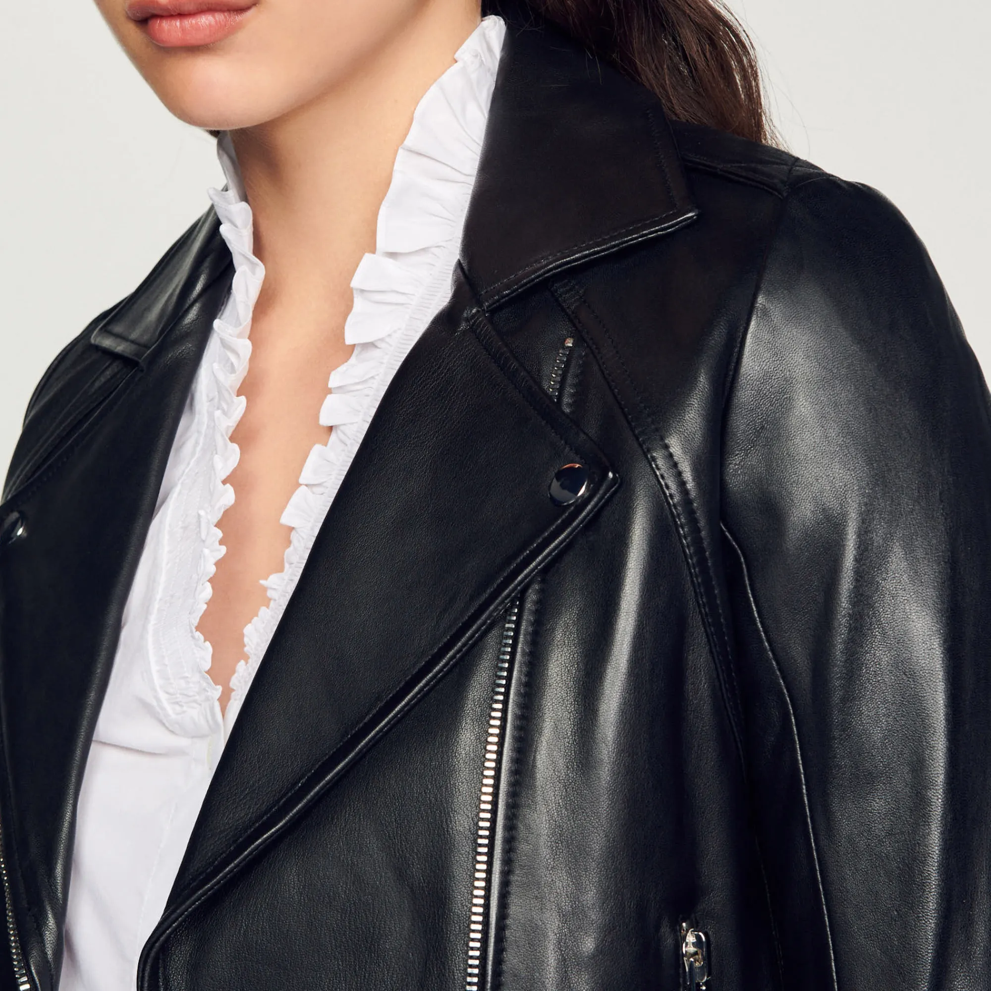 Giubbotto In Pelle>Sandro Paris Cheap