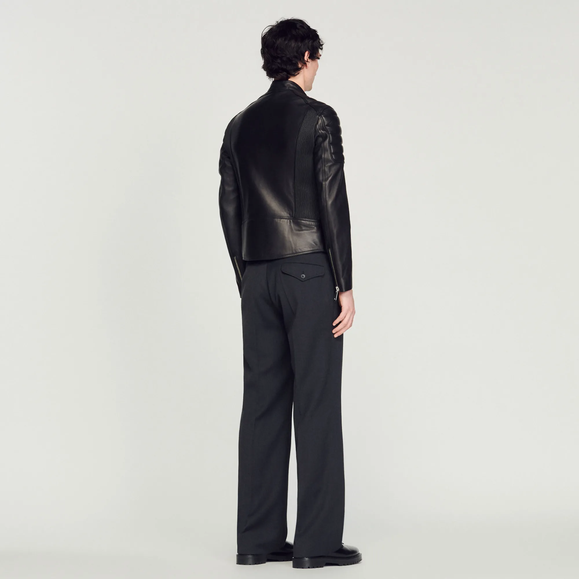 Giubbotto In Pelle Finiture Matelasse>Sandro Paris New