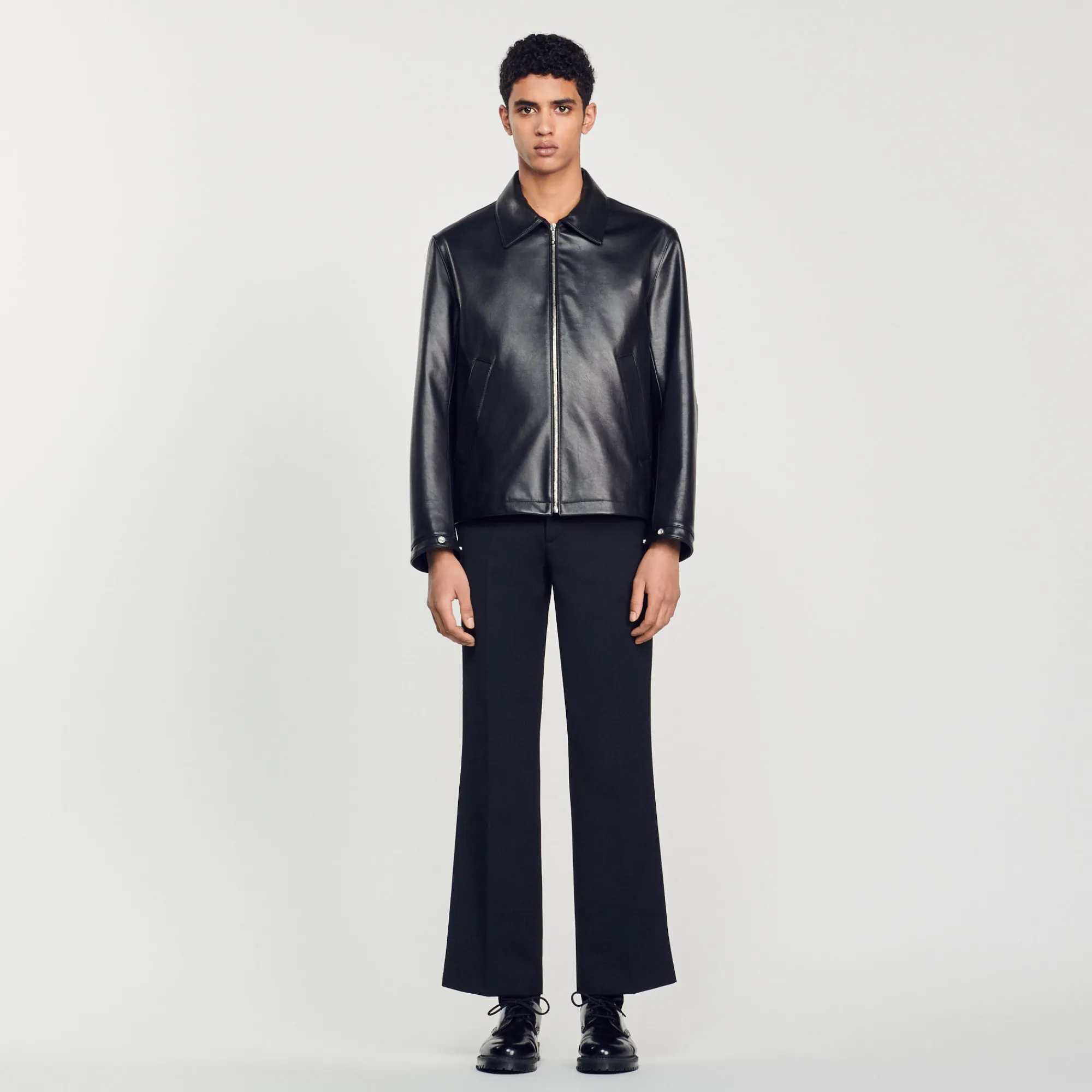 Giubbotto In Pelle Liscia>Sandro Paris Sale