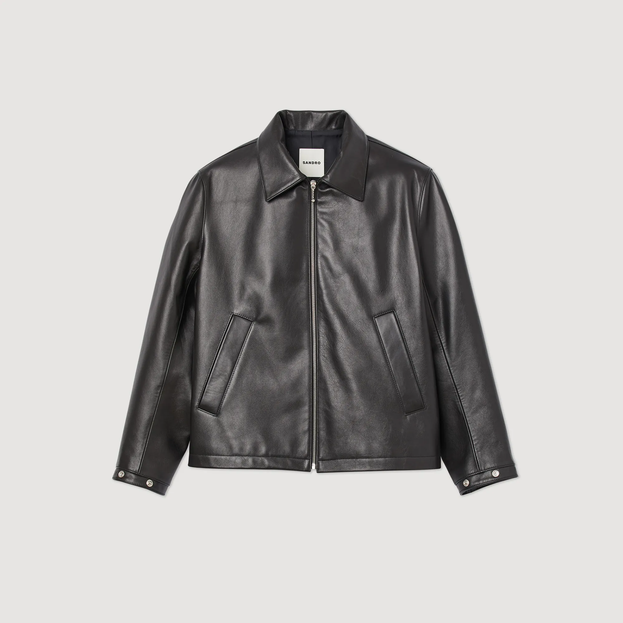 Giubbotto In Pelle Liscia>Sandro Paris Sale