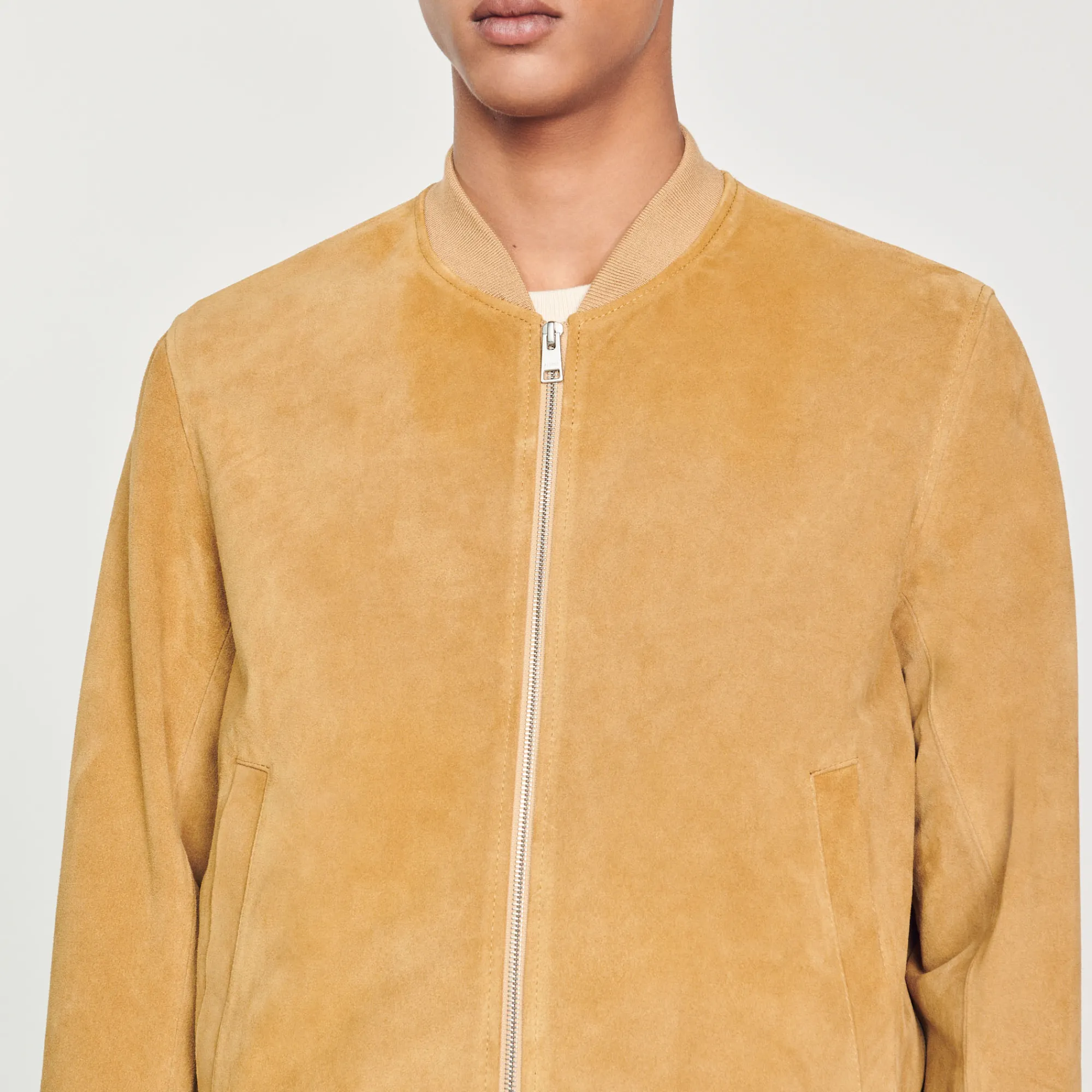 Giubbotto In Pelle Scamosciata>Sandro Paris Cheap